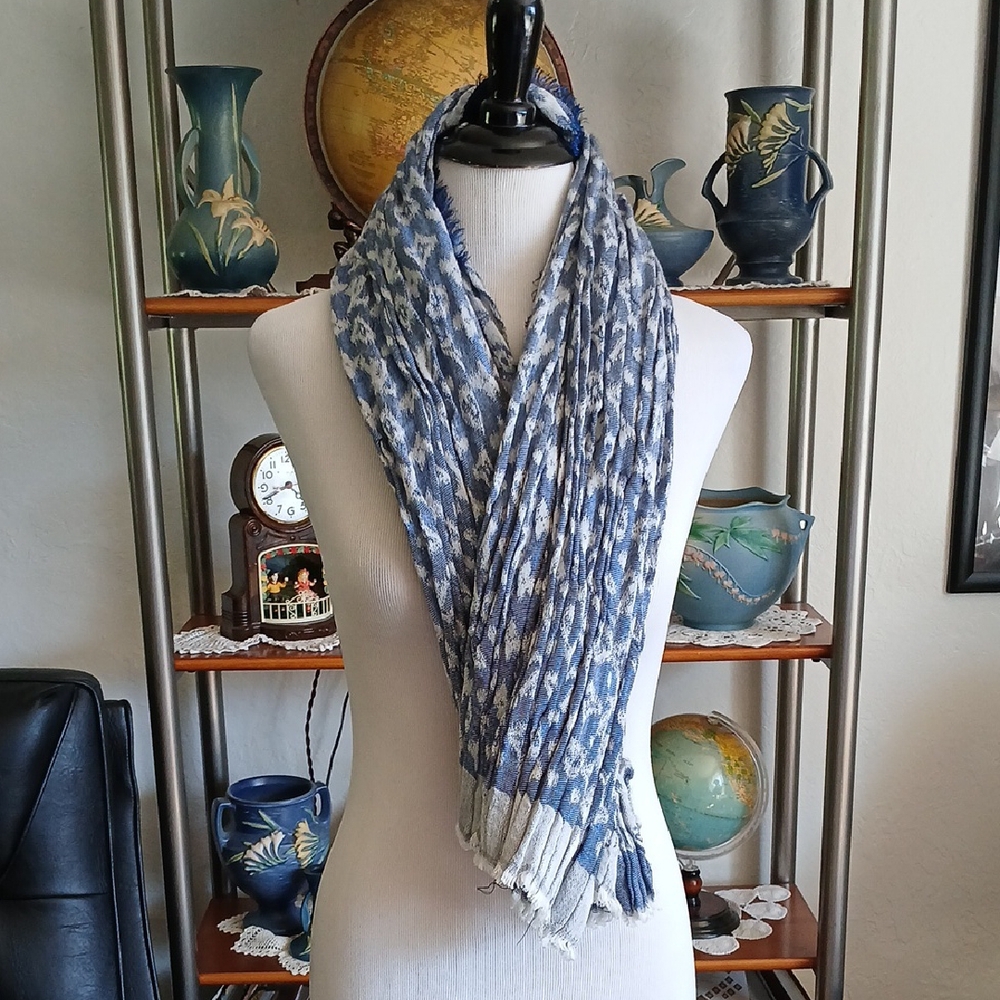 Louis Vutton Blue Silk Scarf